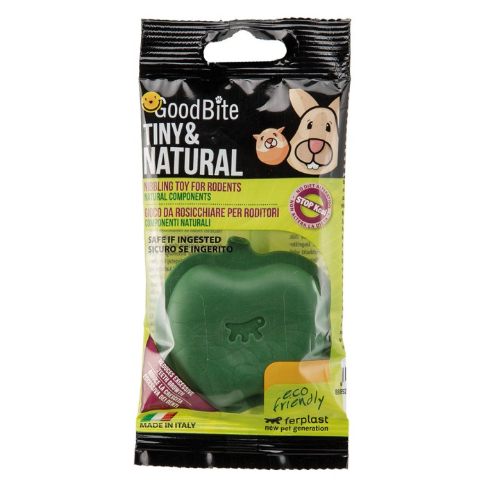 Ferplast  GOODB TIN & NAT BAG APPLE  Жевательная игрушка для грызунов в форме яблока. 7 x 6,5 x h 1,6 cm