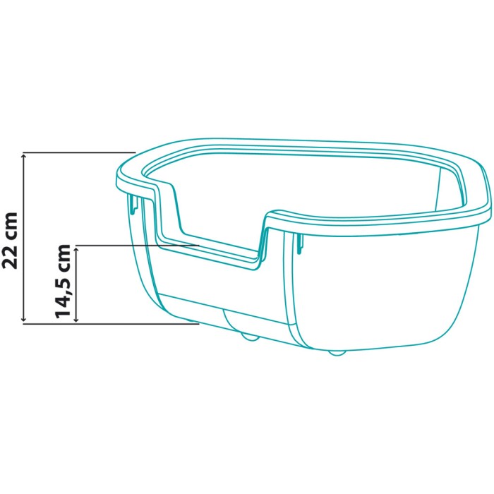 Ferplast LITTER TRAY DAMA Угловой туалет для кошек  57.5 х 51,5 х 22 см