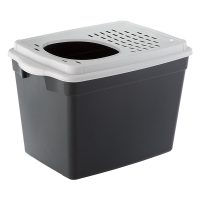 Закритий туалет для кішок Ferplast TOILET HOME JUMPY, з верхнім входом, запобігає доступу інших тварин 38,8 x 57,5 x h 39 см