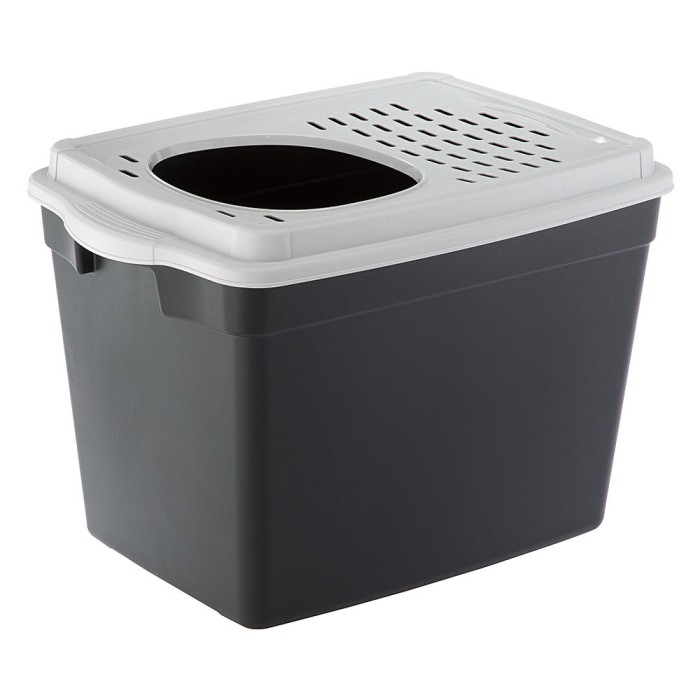 Закрытый туалет для кошек Ferplast TOILET HOME JUMPY, с верхним входом,предотвращает доступ других животных 38,8 x 57,5 x h 39 см