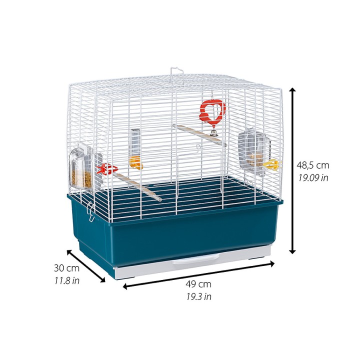 Ferplast CAGE REKORD 3 WHITE Клітка для канарок та маленьких екзотичних птахів 49 x 30 xh 48,5 cm