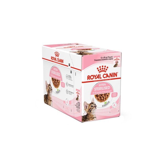 Влажный корм ROYAL CANIN KITTEN STERILISED IN GRAVY  - 0,085кг*12шт