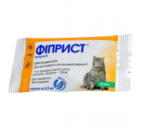 KRKA ФИПРИСТ СПОТ ОН ОТ БЛОХ И КЛЕЩЕЙ капли на холку для кошек (1 пипе..