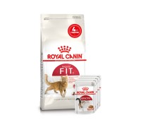 Акция // Сухой корм для взрослых кошек ROYAL CANIN FIT32 2кг + 4 пауча..