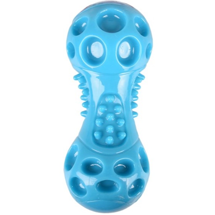 Flamingo Wido Dumbbell ФЛАМИНГО ВИДО ГАНТЕЛЬ игрушка с пищалкой для собак, 5,7х5,7х14,2 см, голубой