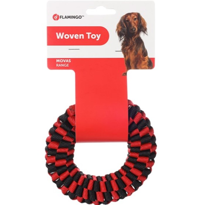 Flamingo Movas Woven Ring ФЛАМИНГО МОВАШ КОЛЬЦО плетеная игрушка для собак, 13 см
