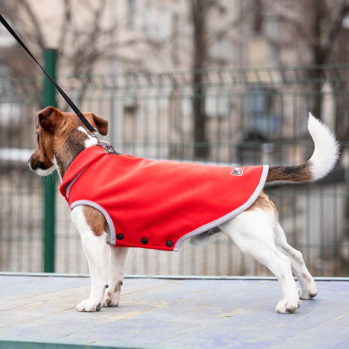 Жилет Pet Fashion FLEECY червоно/сірий XS