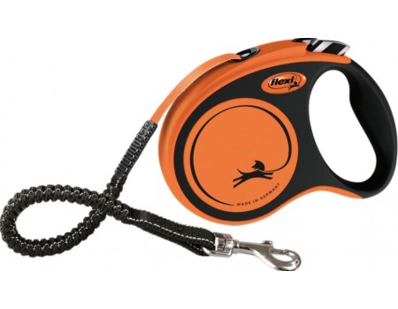 Рулетка "Flexi" XTREME Tape Leash, S, Довжина: 5 м до: 20 кг, чорний/оранж