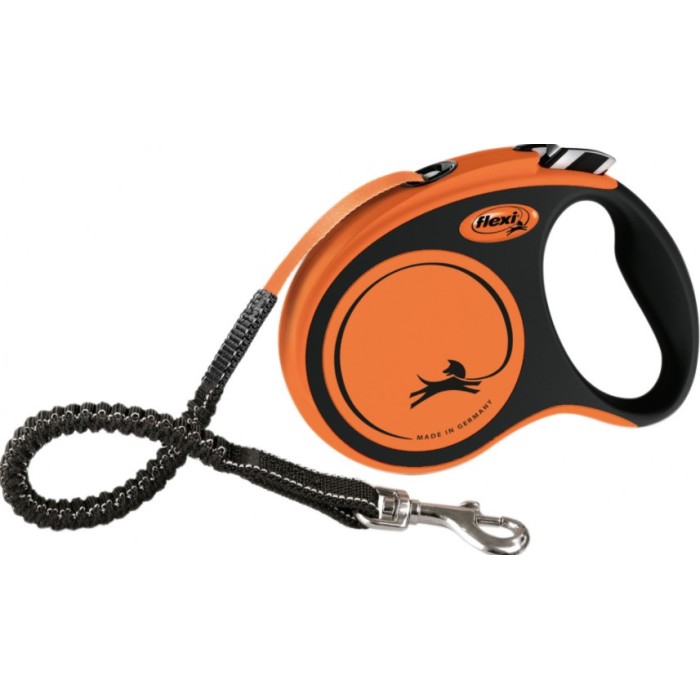 Рулетка "Flexi" XTREME Tape Leash, L, Довжина: 5 м до: 65 кг, чорний/оранж