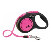 Поводок-рулетка Flexi New Neon S 5м/до 15 кг, неоновый розовый