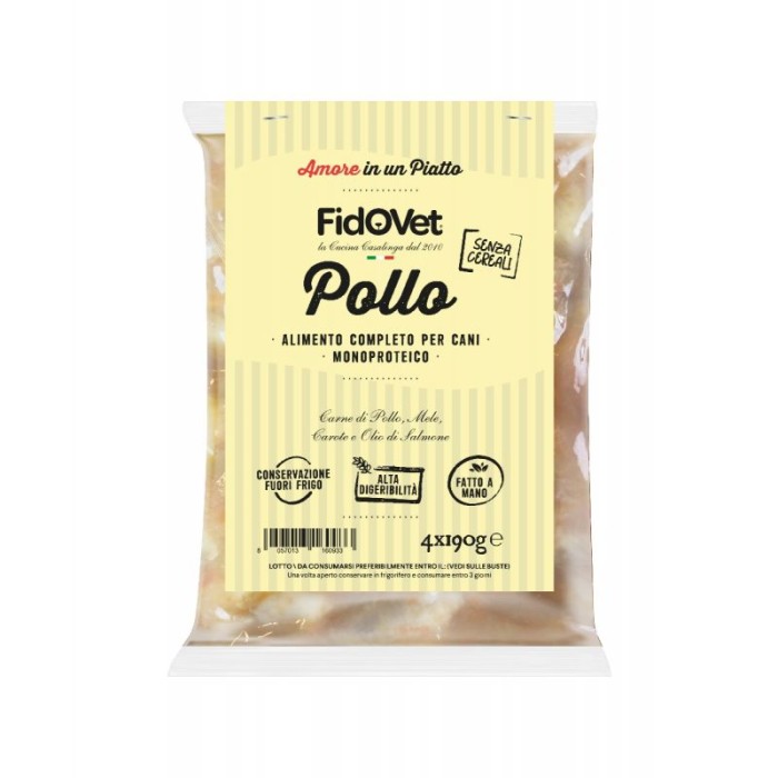 Влажный корм для собак Fidovet - Pollo (Курица), 190 г