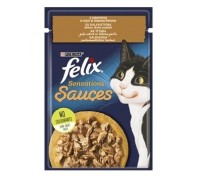 Консервы  Felix Sensations sauces аппетитные кусочки с индейкой и беко..