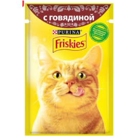 Friskies Корм для кошек c говядиной в подливе 85 г..