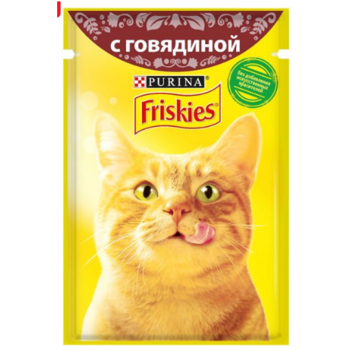 Friskies Корм для кішок з яловичиною у підливі 85 г