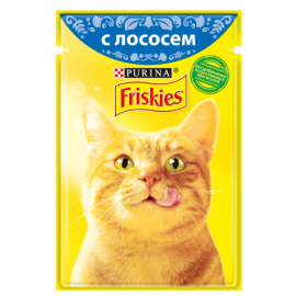 Friskies Корм для кошек с лососем в подливе 85г..