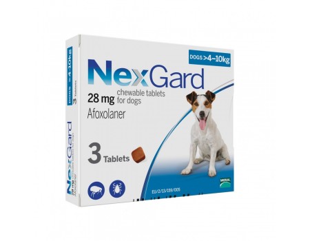Некс Гард - Жувальна таблетка від кліщів та бліх для собак вагою від 4 до 10 кг, 1 шт.