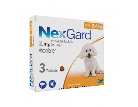 Некс Гард - Жевательная таблетка от клещей и блох для собак весом от 2 до 4 кг, 1 шт