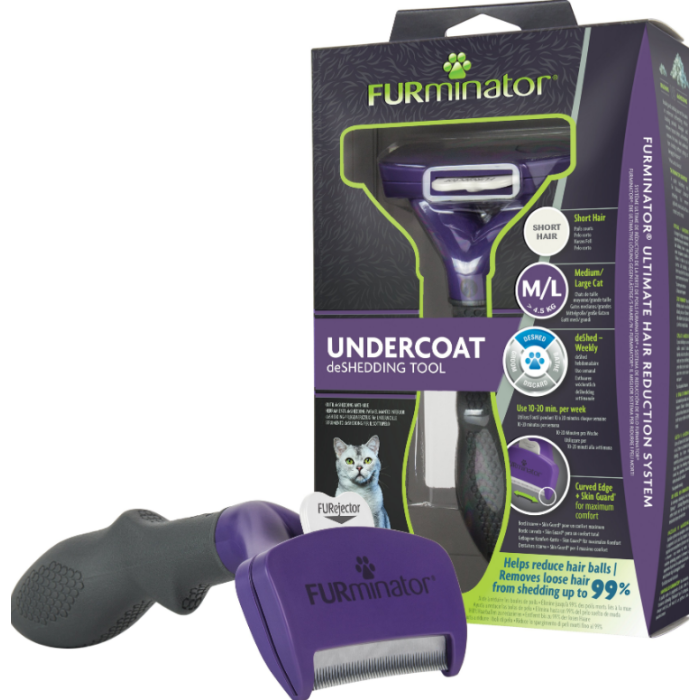 Фурминатор FURminator NEW для короткошерстных кошек M-L