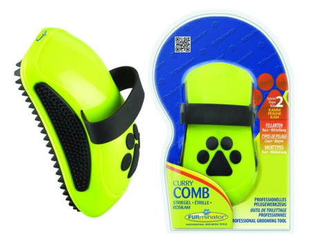 Расческа-щетка резиновая FURminator для короткой и средней шерсти собак