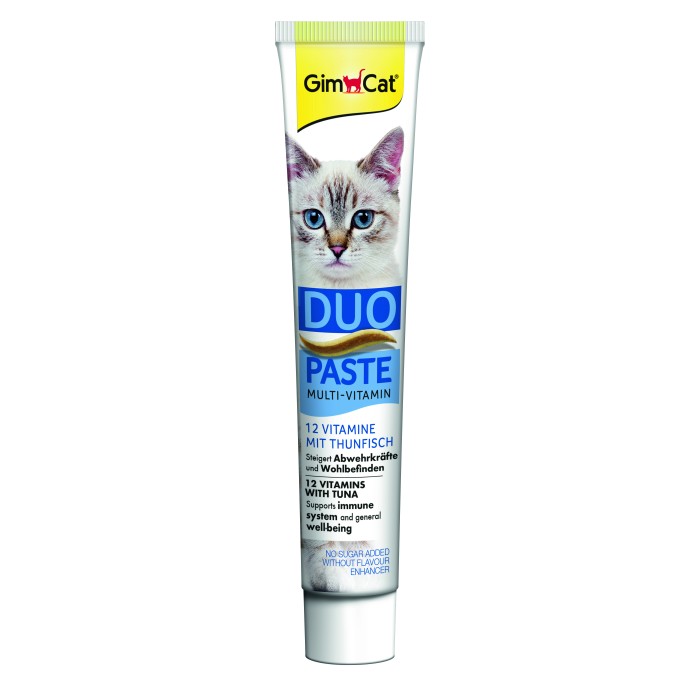 Паста для кошек GimCat DUO PASTE Multi-vitamin 12 vitamins with tuna 12 витаминов и тунец, 50 г