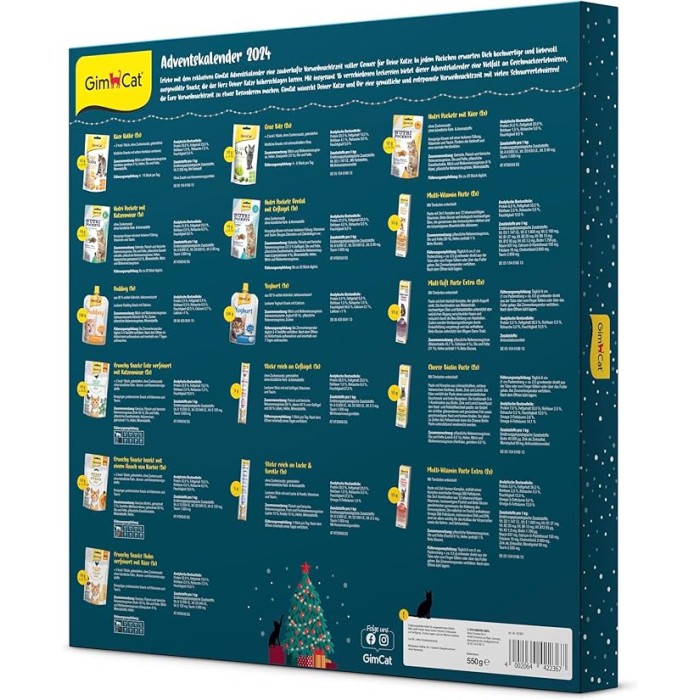 Адвент календарь GimCat ADVENTSKALENDER 2024 для кошек 550 г