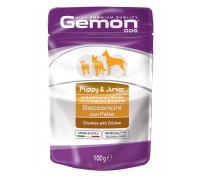  GEMON DOG Wet Chunkies with Chicken – Puppy & Junior паучи для щенков..
