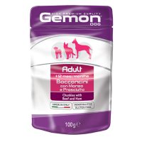  GEMON DOG Wet Chunkies with Beef and Ham – Adult  паучи  для собак кусочки говядины с ветчиной, 100г