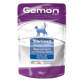 Gemon Cat WET Sterilized –  паучи для стерилизованных  кошек кусочки т..