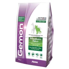 GEMON Medium Adult with Lamb and Rice полнорационный корм для взрослых собак средних пород на основе мяса ягненка и риса, 15 кг