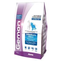 GEMON Medium Adult with tuna & rice полнорационный корм для взрослых собак средних пород на основе тунца и риса, 3 кг