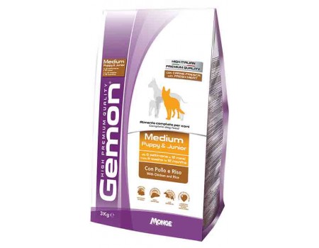 Сухой корм GEMON DOG Medium Puppy & Junior курица с рисом 3 кг