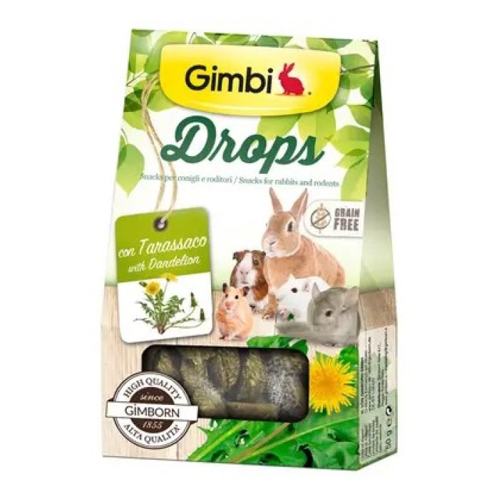 Ласощі для гризунів GimBi дропси з кульбабою, 50 г