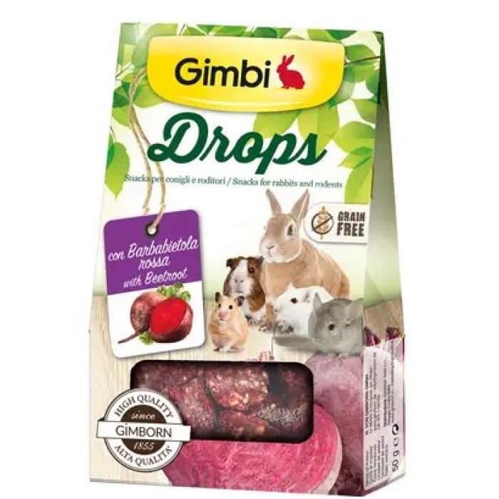Лакомство для грызунов GimBi дропсы со свеклой, 50 г