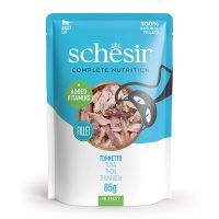 Schesir Tuna в желе – полнорационный влажный корм для кошек, пауч 85 г