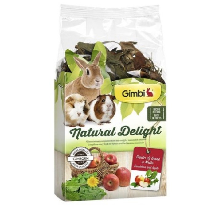 GimBi NATURAL DELIGHT лакомство для грызунов ОДУВАНЧИК И ЯБЛОКИ, 100 г