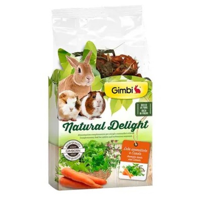 GimBi Natural Delight Травяной микс, травы и морковь, 100 г