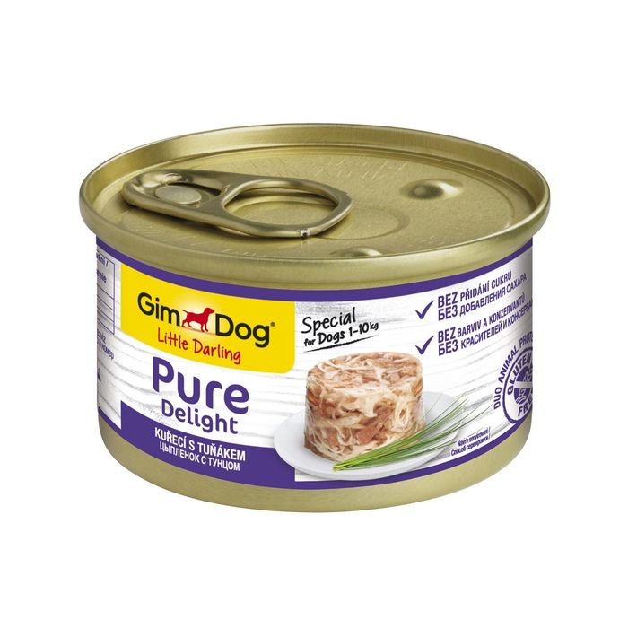 Вологий корм для собак GimDog LD Pure Delight курка та тунець, 85 г