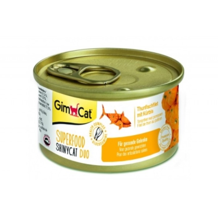 Консерви для кішок Gimcat Shiny Cat Filet Gimpet Тунець з гарбузом 70г