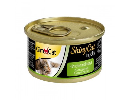 Консерви Gimpet Shiny Cat для кішок курка та папайя 70г