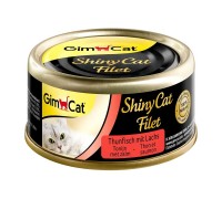 Консервы Gimpet Shiny Cat Filet для кошек тунец и лосось 70г..