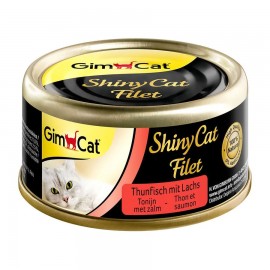 Консервы Gimpet Shiny Cat Filet для кошек тунец и лосось 70г..
