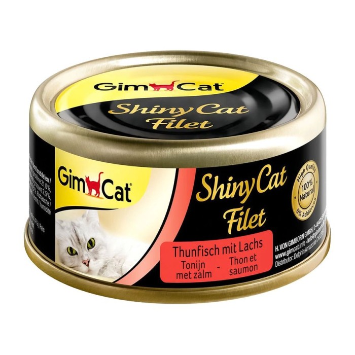 Консервы Gimpet Shiny Cat Filet для кошек тунец и лосось 70г