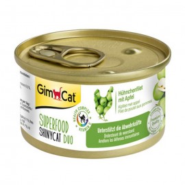 Консерви Gimpet Shiny Cat Superfood для кішок курка та яблуко 70г..