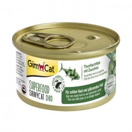 Консервы Gimpet Shiny Cat Superfood для кошек тунец и цукини 70г..