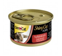 Консервы Gimpet Shiny Cat для кошек тунец и лосось 70г..