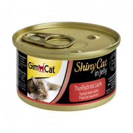 Консерви Gimpet Shiny Cat для кішок тунець та лосось 70г..
