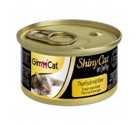 Консервы Gimpet Shiny Cat для кошек тунец и сыр 70г..