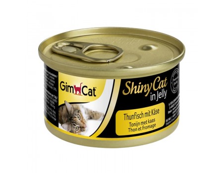 Консервы Gimpet Shiny Cat для кошек тунец и сыр 70г