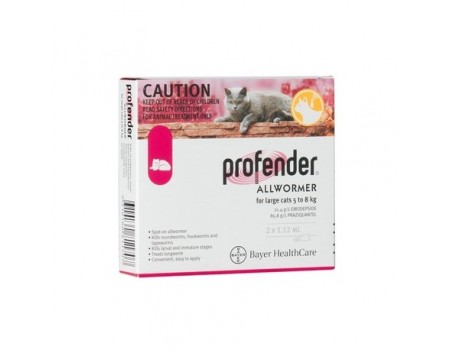 Bayer Profender Spot-On (Профендер) капли для  кошек весом от 5 кг до 8 кг , 1 пипет