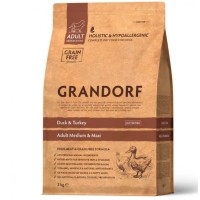 Grandorf DUCK&TURKEY MEDIUM&MAXI - Грандорф сенситив утка/индейка для собак, 1 кг